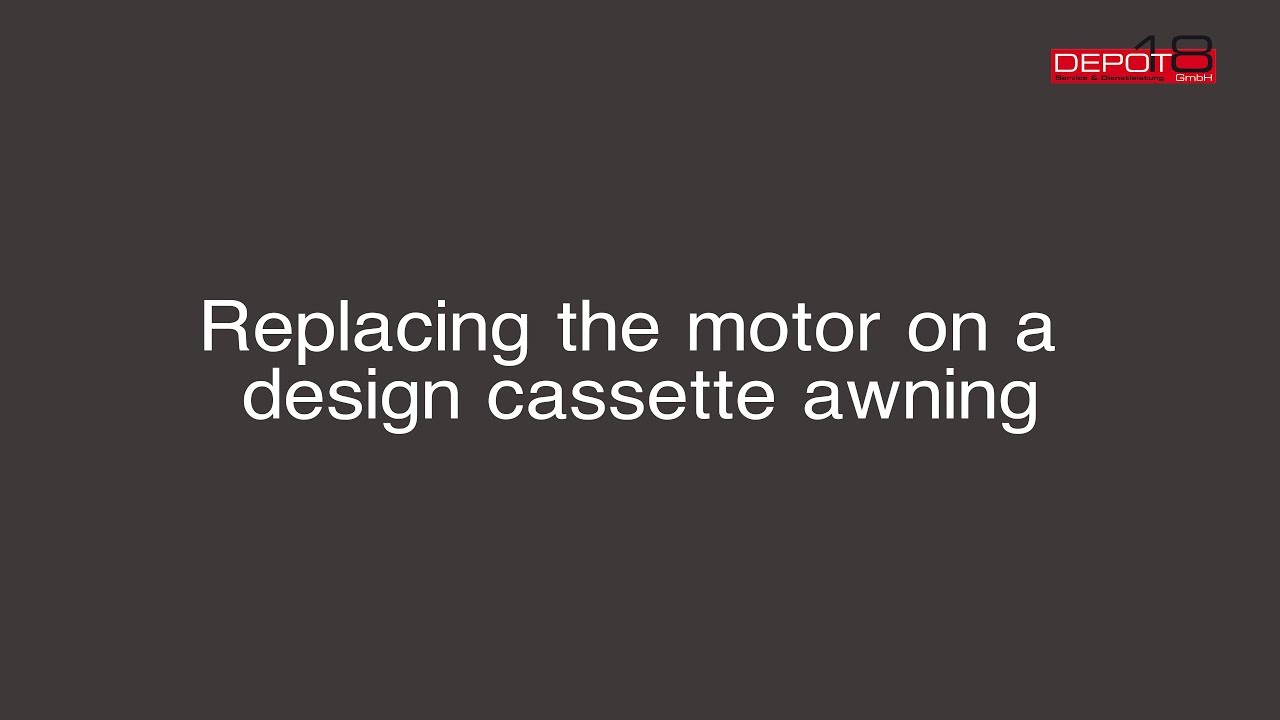 Replacing the motor on a design cassette awning