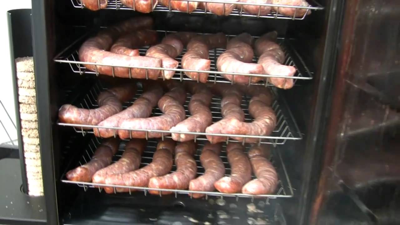 Smoking Homemade European Style Sausages in a Bradley 6-rack Digital Smoker