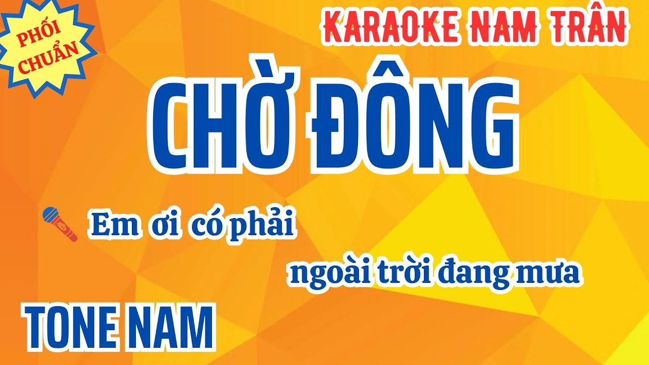 Karaoke Chờ Đông (Phối Chuẩn) Tone Nam | Nam Trân