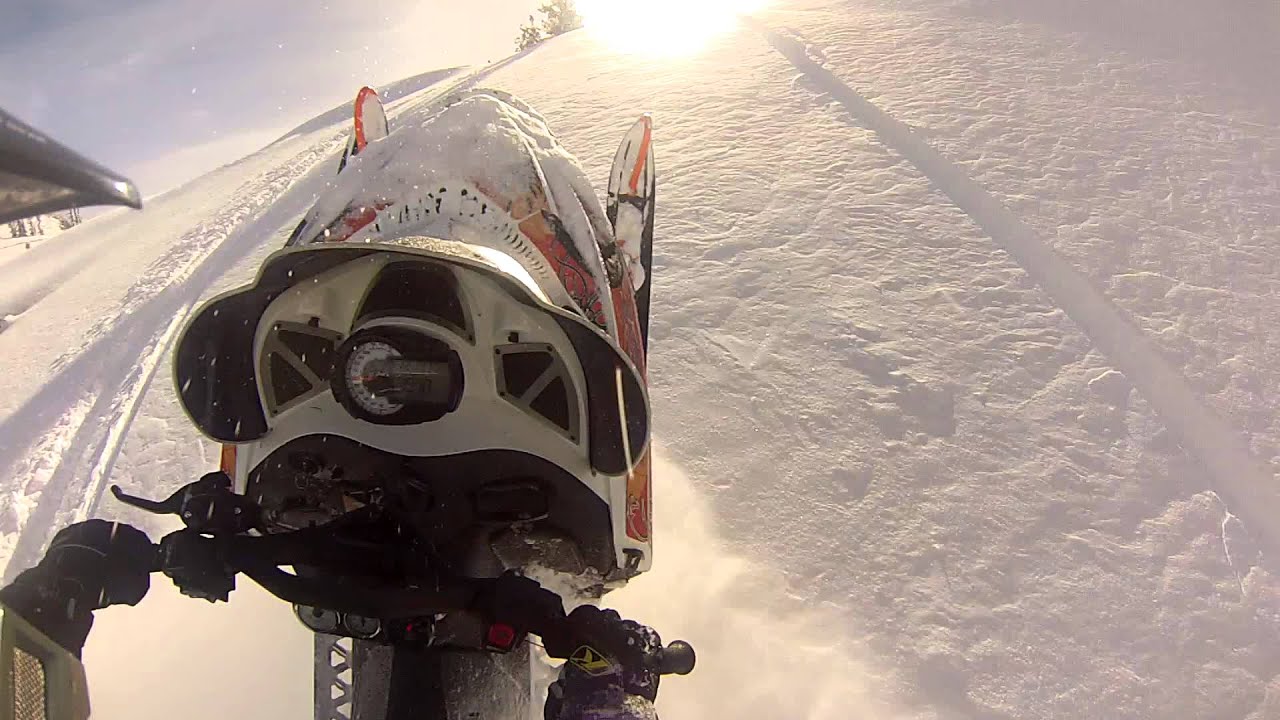 Utah Gopro Footage Turbo Arctic Cat m8 Snowmobile Wheelie's entire STEEP hill Boondocking thru Trees