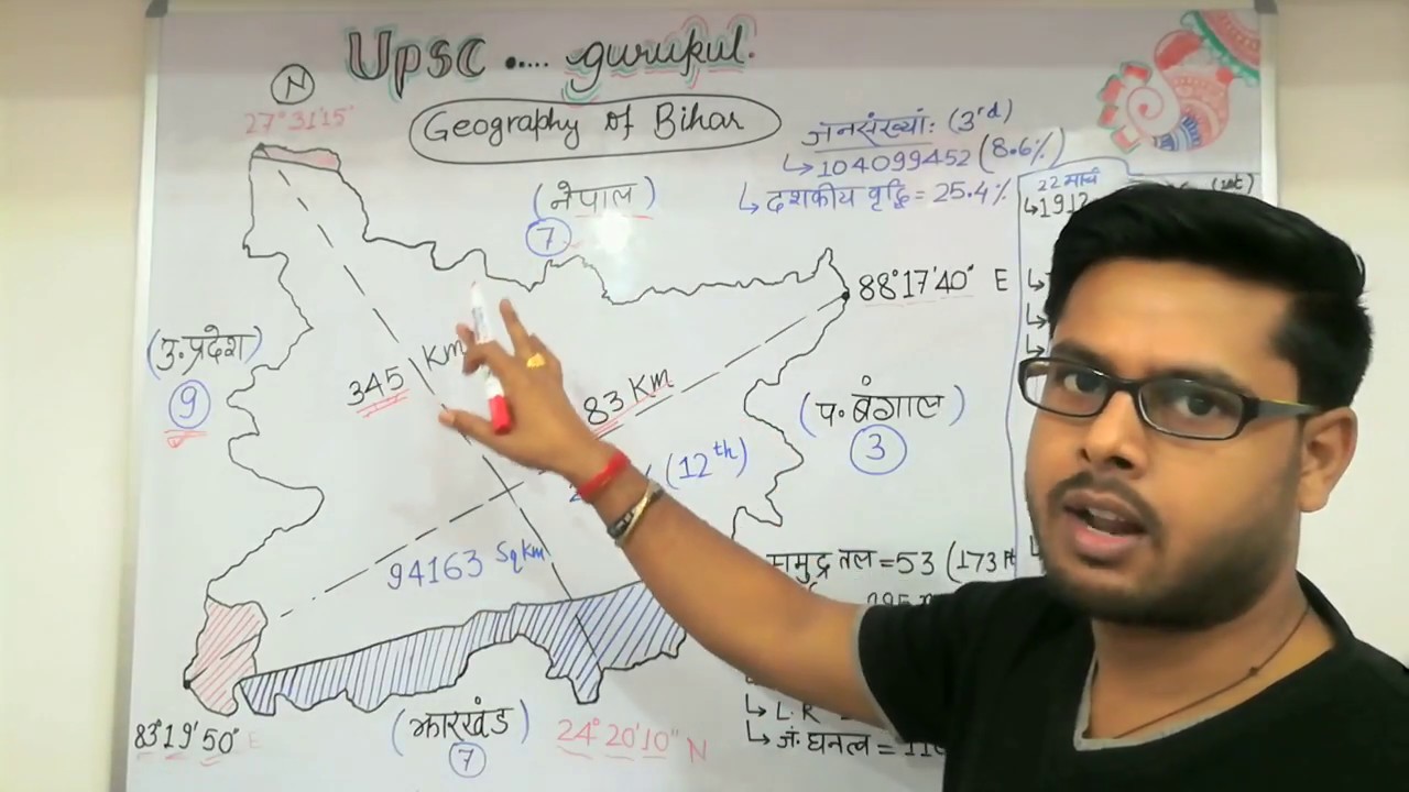 Geography of Bihar in hindi||BPSC||बिहार का भूगोल||CDPO||BSSC||Bihar SI