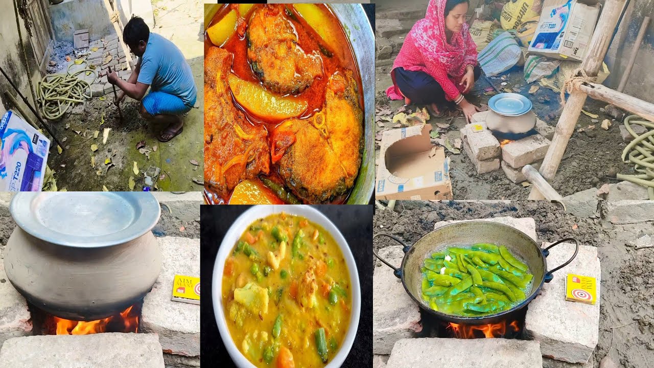 আজ উঠানের মধ্যে উনান বানিয়ে রান্না করা শুরু করে দিলাম রান্নাটা ছিল দারুণ সুস্বাদু