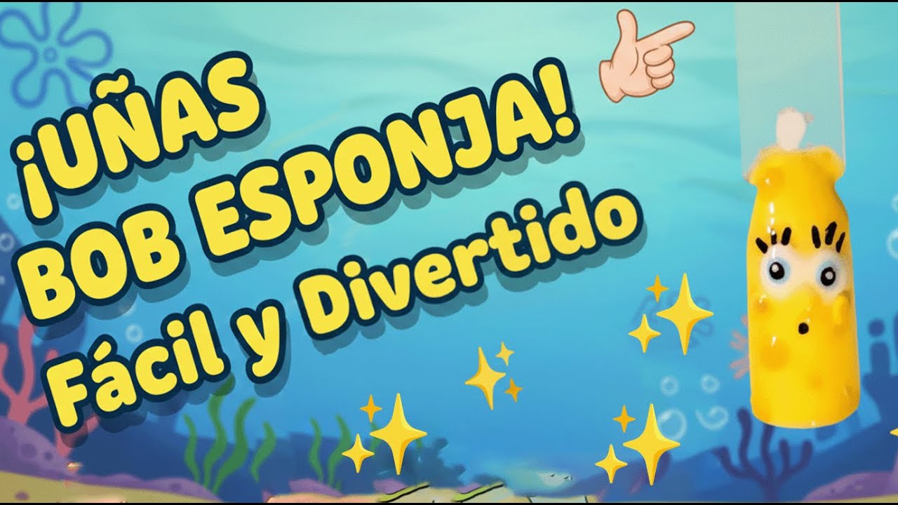 ✨ Cómo hacer un hermoso diseño de Bob Esponja💖 en tus uñas 💅 | Paso a paso