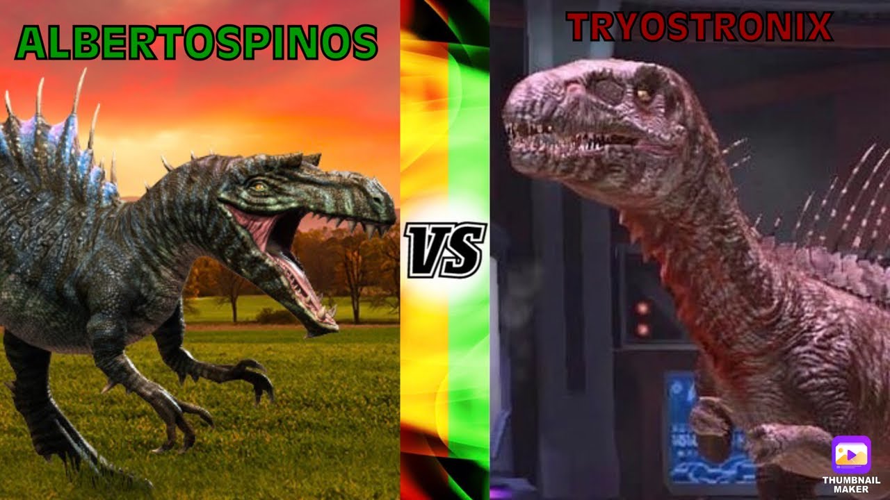 Albertospinos vs Tryostronix | Hybrid Dinosaur Tournament Fight [S1E2]