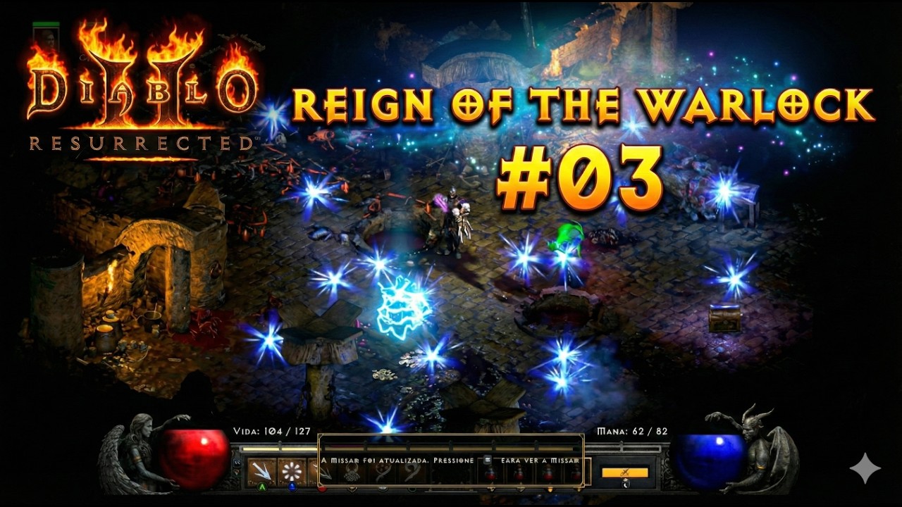 O PODER SOMBRIO DO BRUXO! 🧙‍♂️ Diablo 2: Reign of the Warlock #03 Eliminando Radament 🔥