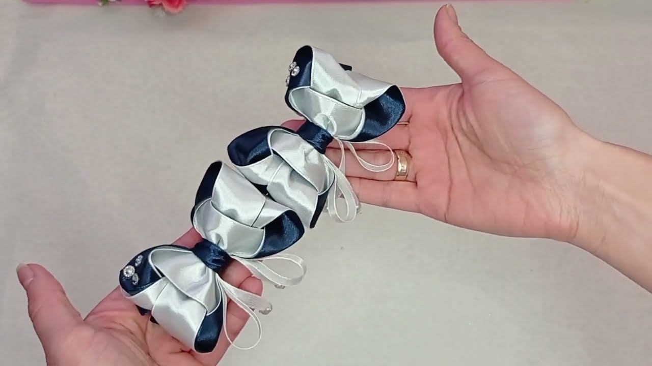 DIY 🎀 Практичные и самые продаваемые школьные бантики 🎀⬇️⬇️ Бантики из лент 2,5 см