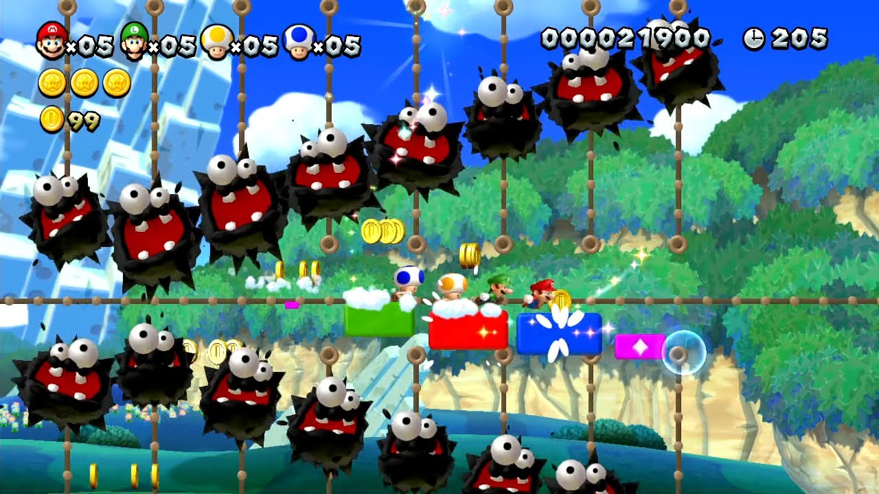 マリオU 「スペシャルスター-1」 空中のスクランブル交差点!?