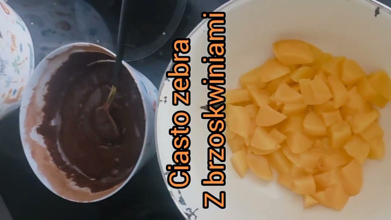 Ciasto Zebra Z Brzoskwiniami 🥧🥧🥧