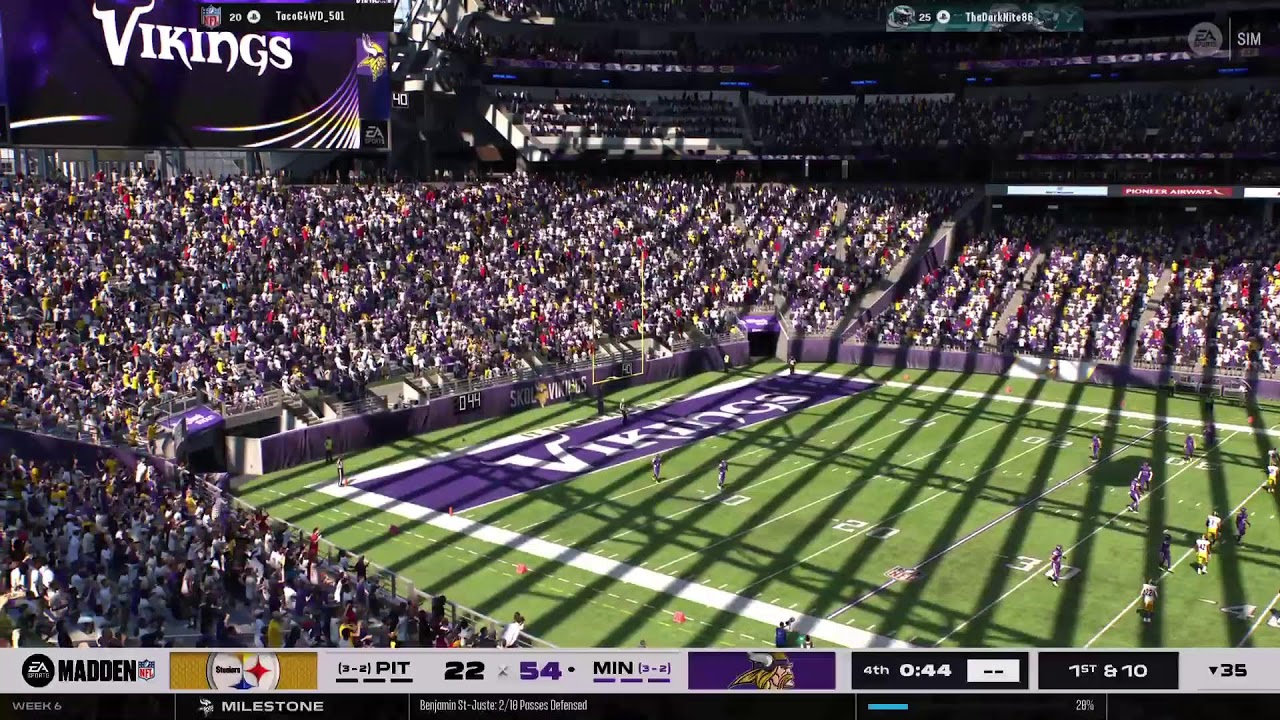 NFL Madden26 MSL 2029 Season Week 6 Steelers @ Vikings.