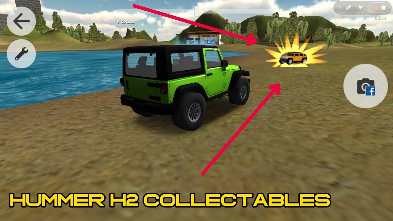 Collecting all Hummer H2 collectables in old version of extreme car driving simulator (Version 4.13)