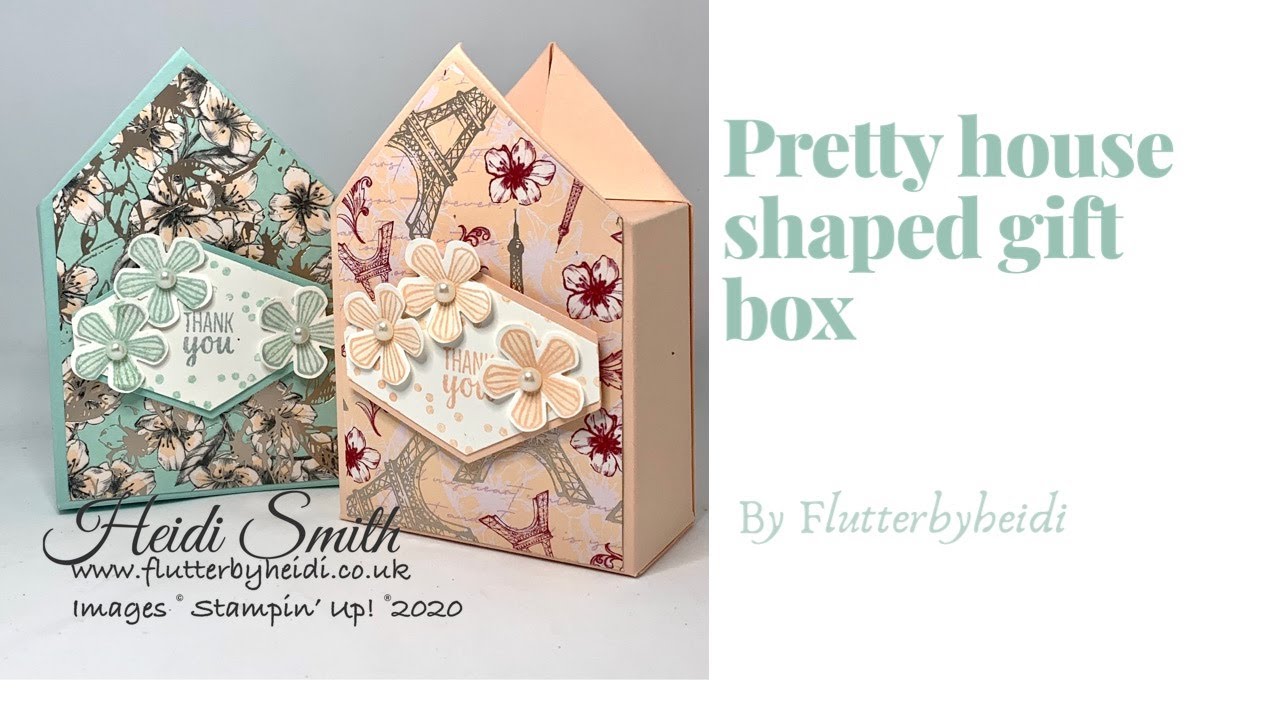 Gift Box #40 How to make a  House Shaped Treat Box for Choccy Scoffy