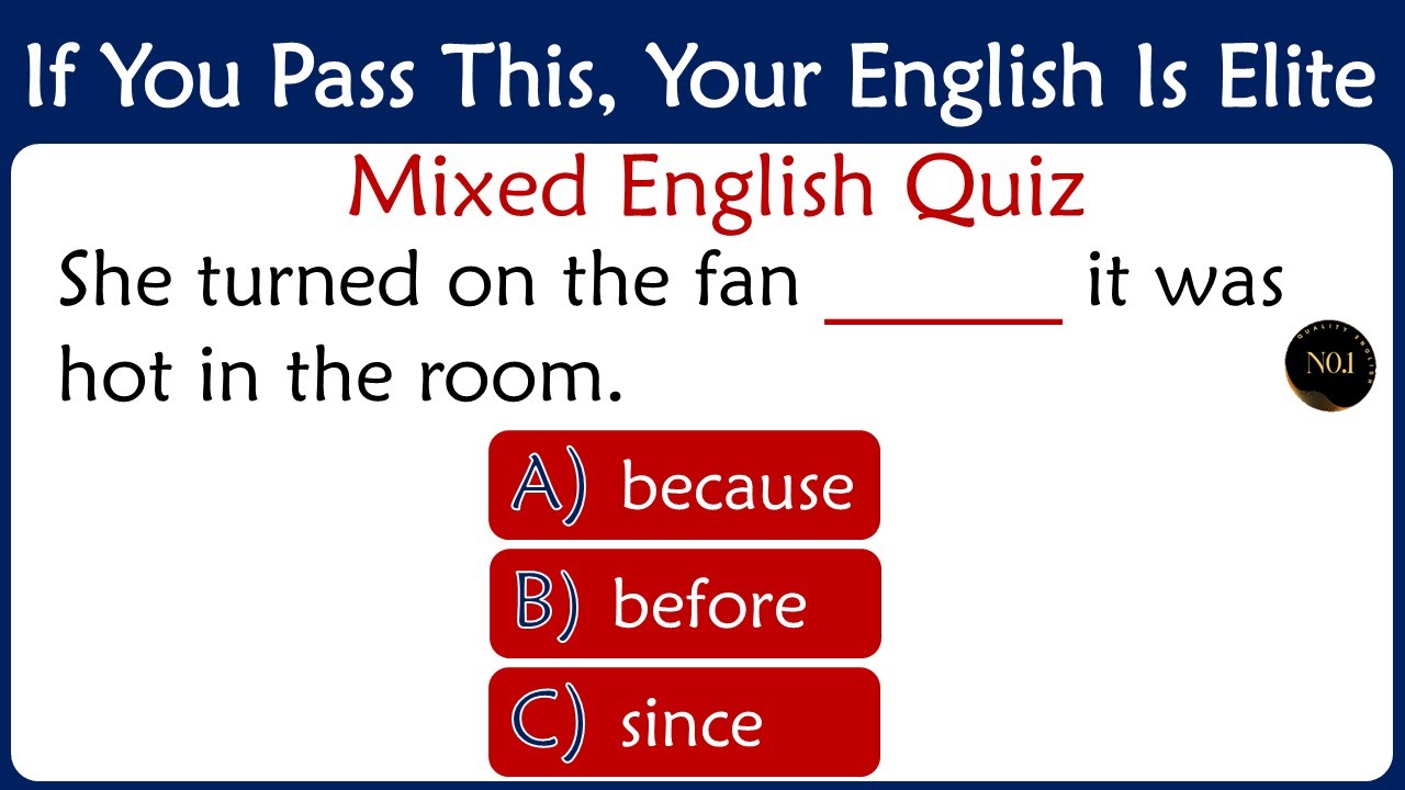 English Grammar Brain Test 🧠 | Mixed Grammar Questions | No.1 Quality English