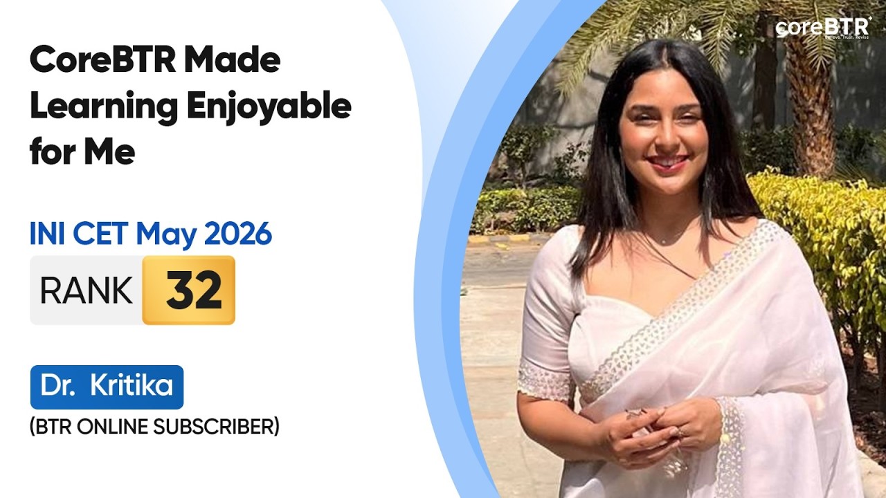 How Dr. Kritika Secured AIR 32 in INI CET May 2026 | Complete Strategy