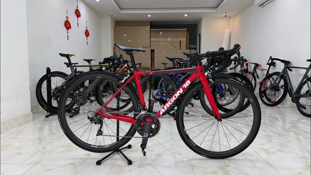 Argon 18 Chính Hãng Canada giá lỗ 70% Full Carbon Gr Shimano Japan Ultegra R8000,2x11 xe nặng 7.9kg 