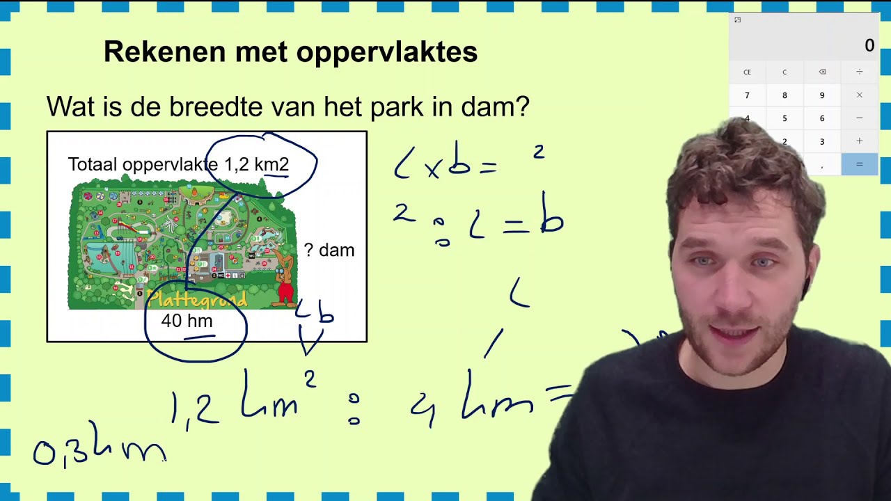 Oppervlakte omrekenen reken uitleg video