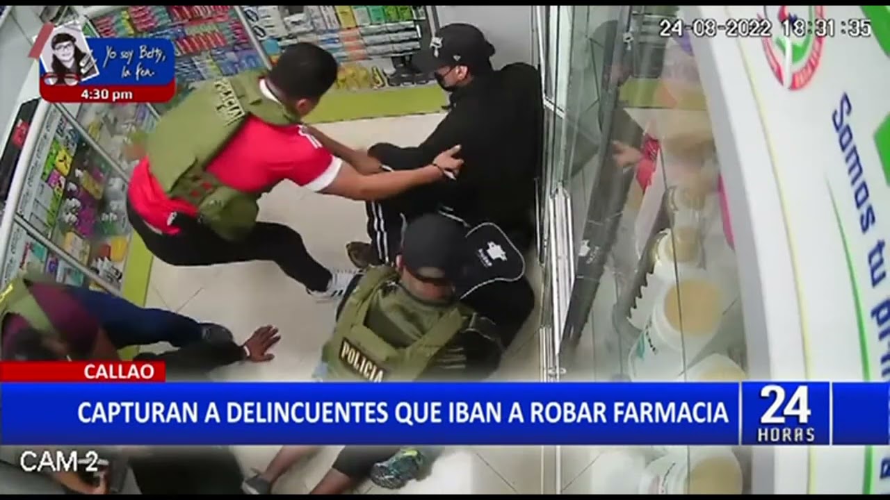 Callao: Capturan a delincuentes durante asalto a farmacia