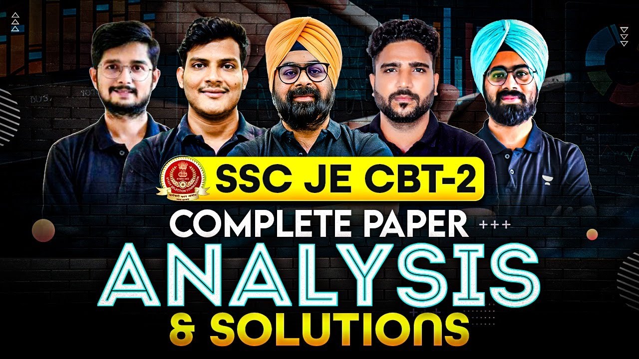 SSC JE 2025 CBT-2 🚀 | Full Paper Analysis & Solutions