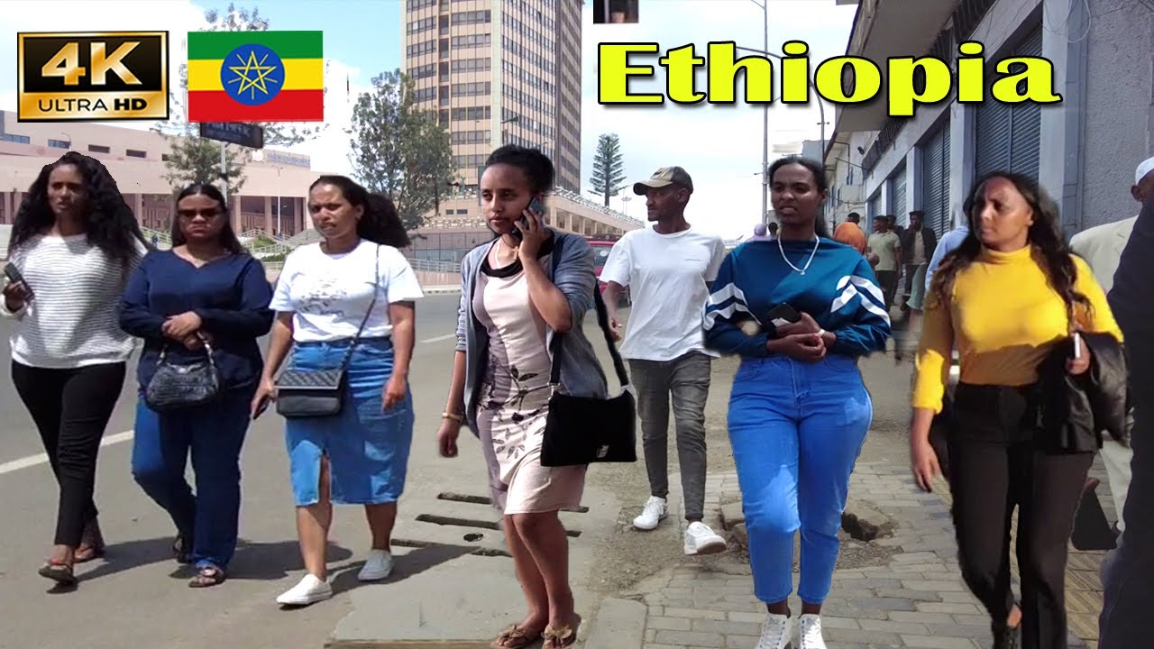 የተዋበችው አዲሷ ፒያሳ በቀን Addis Ababa Walking Tour (#387) The new face of Piassa, 🇪🇹 Ethiopia [4K]