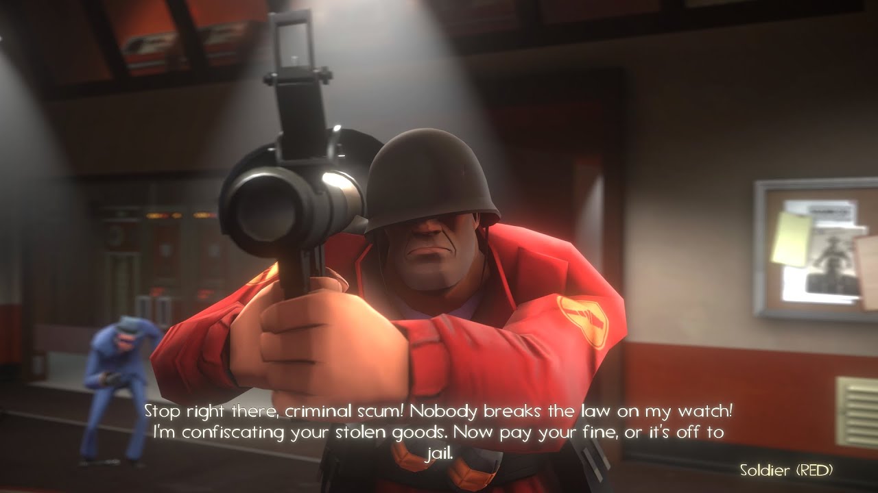 Stop right there criminal scum but in TF2 [SFM]