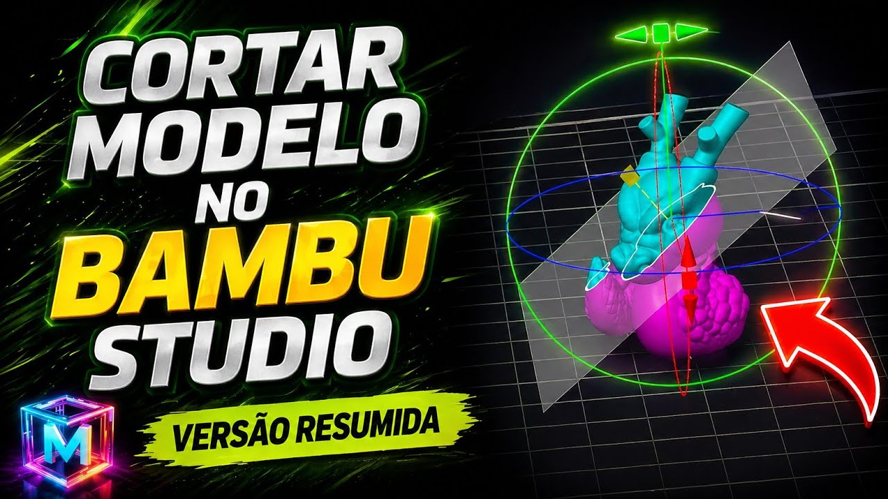Como cortar uma peça em várias partes no Bambu Studio - Versão Resumida