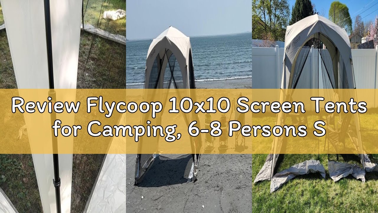 Review Flycoop 10x10 Screen Tents for Camping, 6-8 Persons Screen House with Mesh Doors and Carry Ba