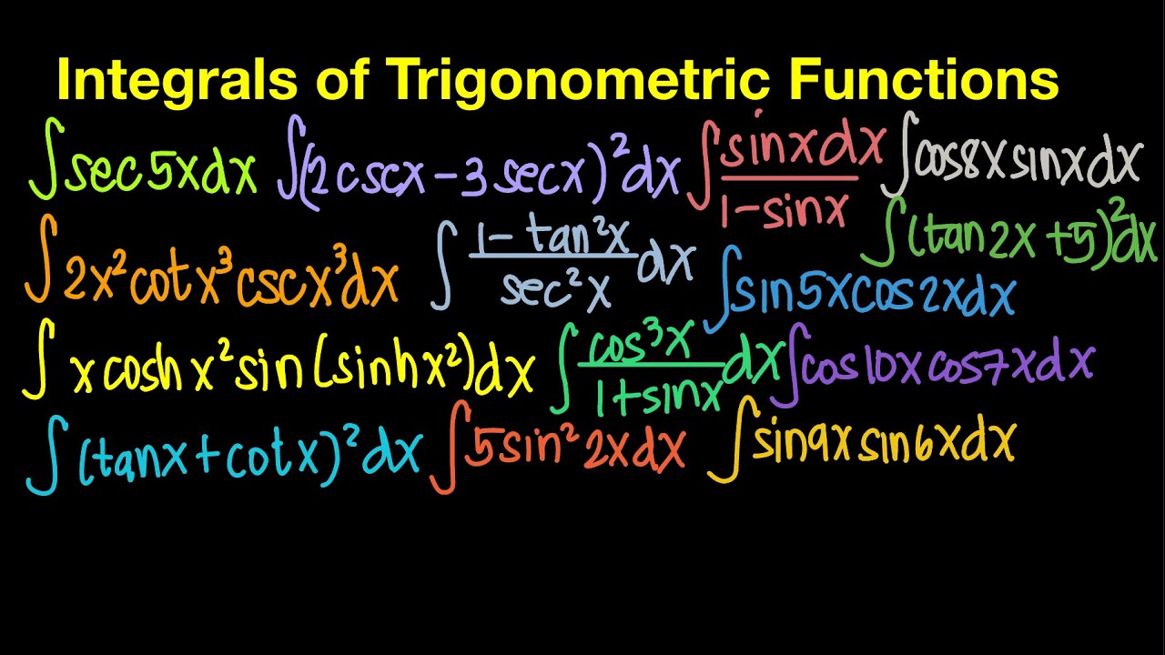 Integrals of Trigonometric Functions (Live Stream)