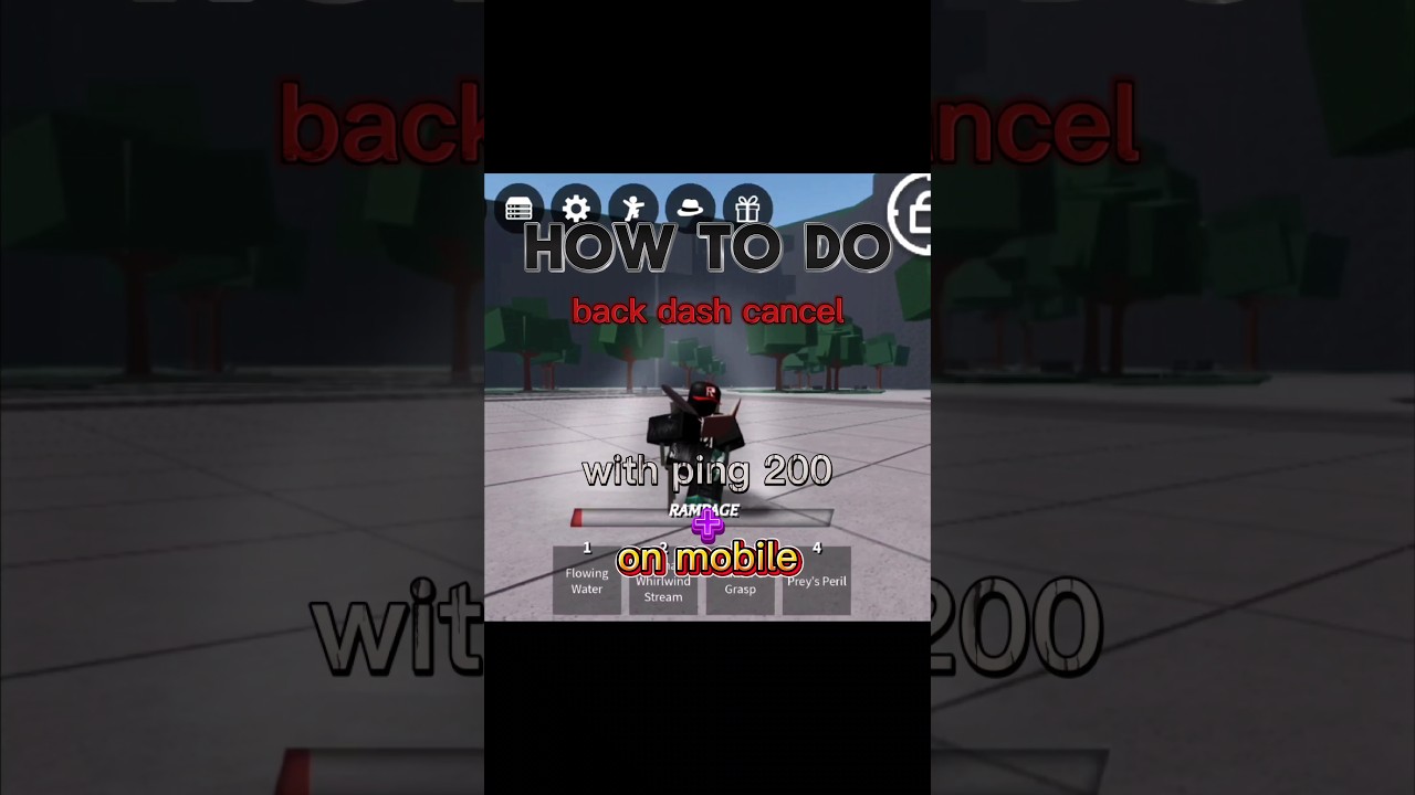 How to do back dash cancel on mobile with ping 200 👀 | the strongest battle ground