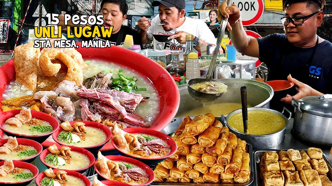 15 Pesos EAT ALL YOU CAN LUGAW na may LAMAN LOOB in Sta Mesa, Manila! (HD)