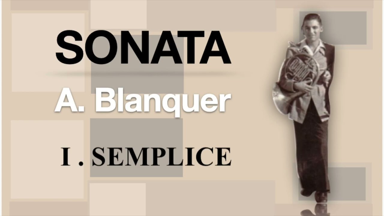 Sonata per a trompa. BLANQUER. 1 - Semplice PLAY-ALONG