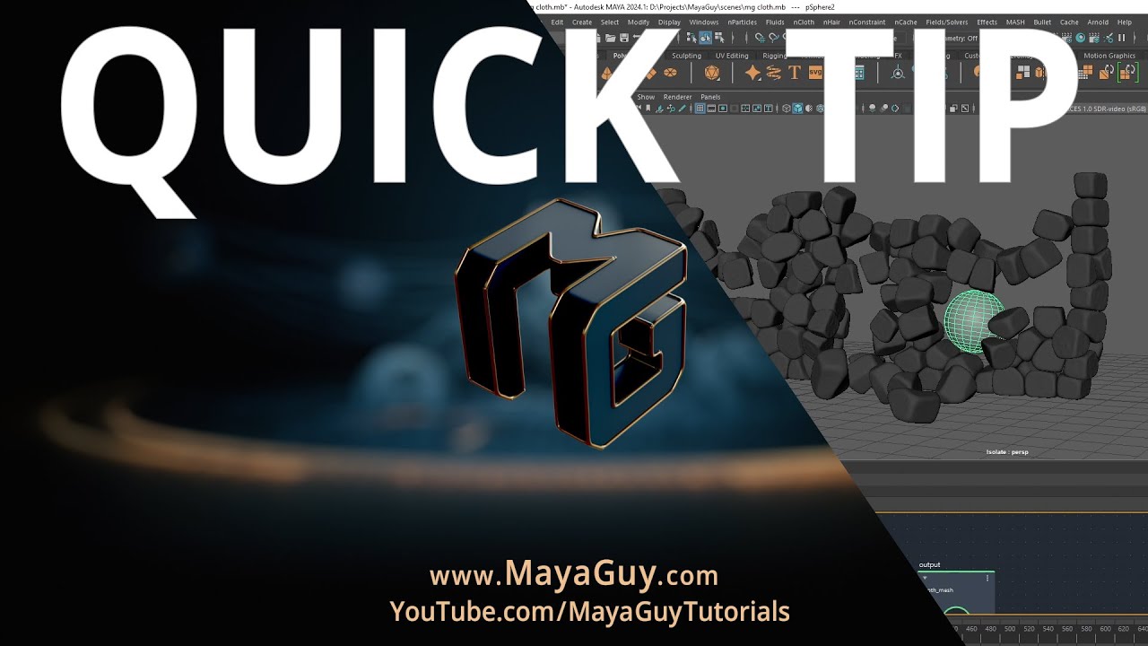 MPM Cloth to Rocks to Bullet - very quick look