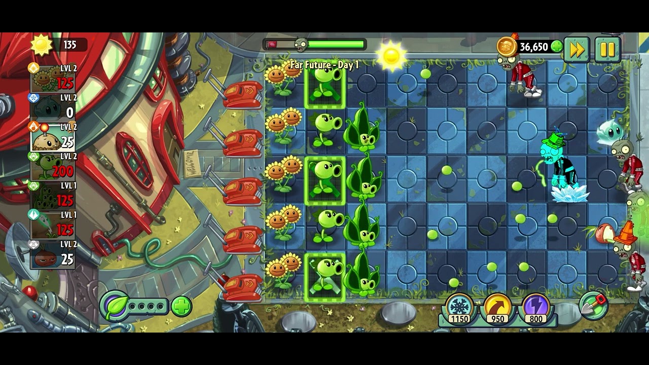 Plants vs Zombies 2 - Far Future - Day 1 - 2026 Gameplay