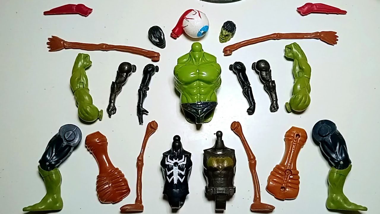 AVENGERS TOYS MARVEL'S HULK, SIRENHEAD, VENOM,  BATMAN,  SUPERHERO TOYS ACTIONS VIDEO 
