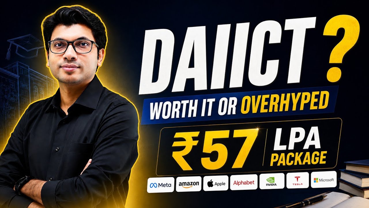 DAIICT Gandhinagar 🔥 Fees, Cutoff, Placements | Package Upto ₹57 LPA 😍 | Prateek Sir