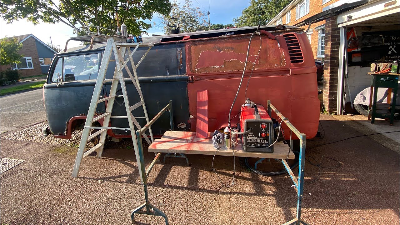 Hot tin roof 😱😱 roof, repair, #vwbus #baywindowbus #vw #volkswagen ￼￼