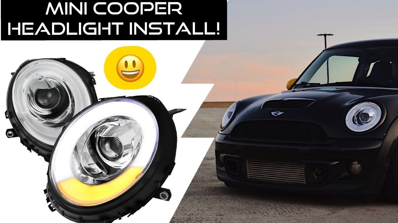 MINI COOPER S LED HEADLIGHT INSTALL! (R56) HEADLIGHT UPGRADE - F56 STYLE HEADLIGHTS!