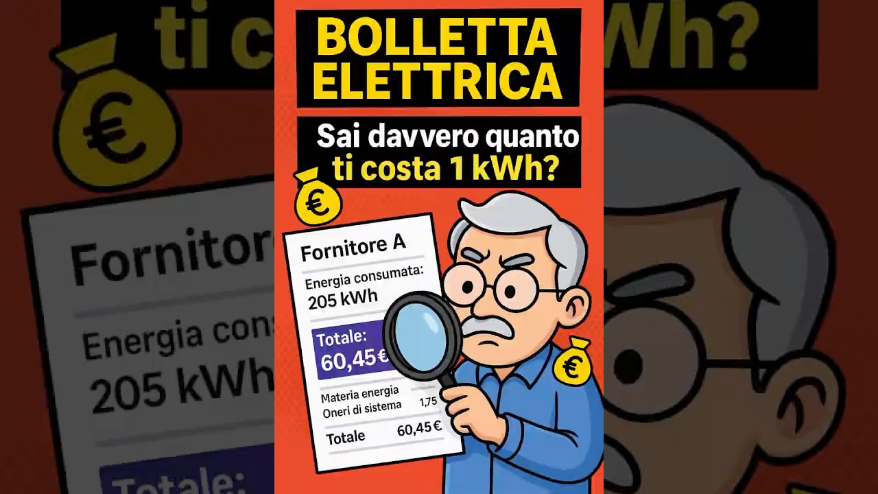 Bolletta elettrica: quanto paghi DAVVERO 1 kWh? #ilprofelettrico