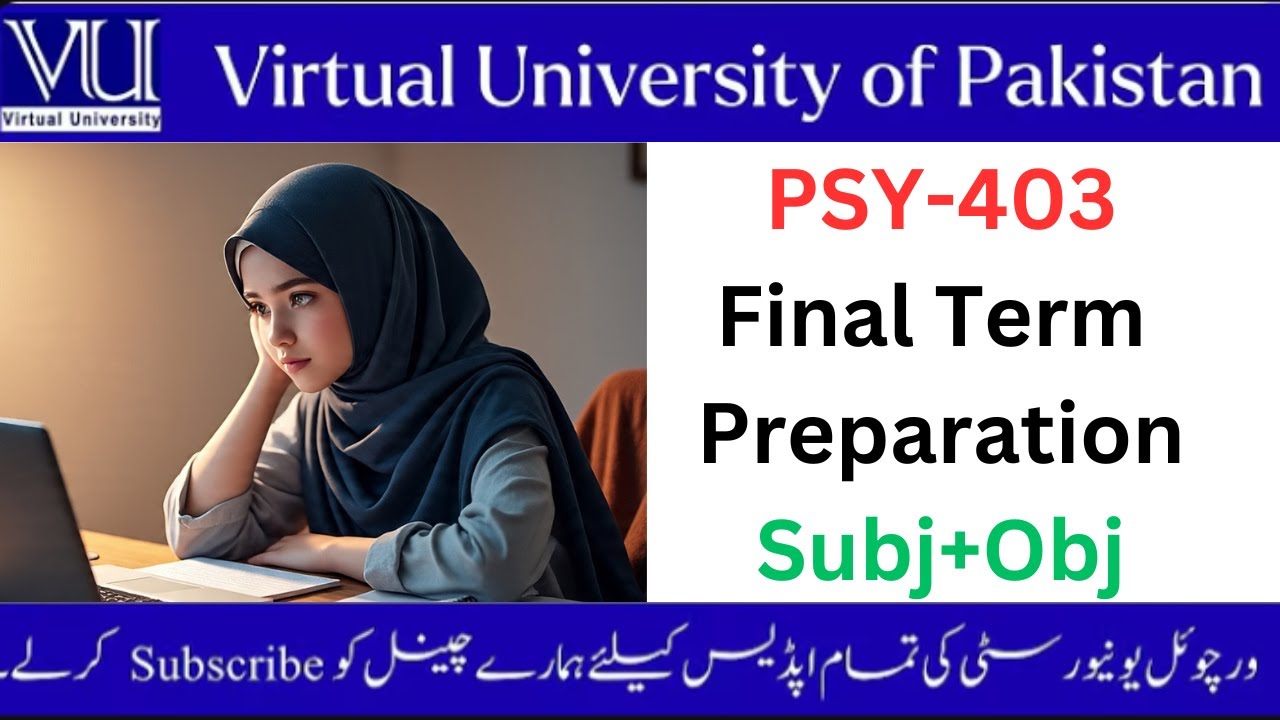 PSY 403 Final Term preparation Subjective + Objective | Current Paper