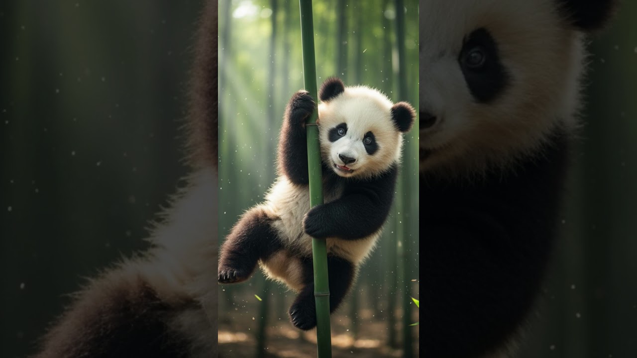 The Journey of a Little Paw: From Tiny Cub to Forest Explorer! 🐼🌱#PandaJourney #BabyPanda #CuteAniml