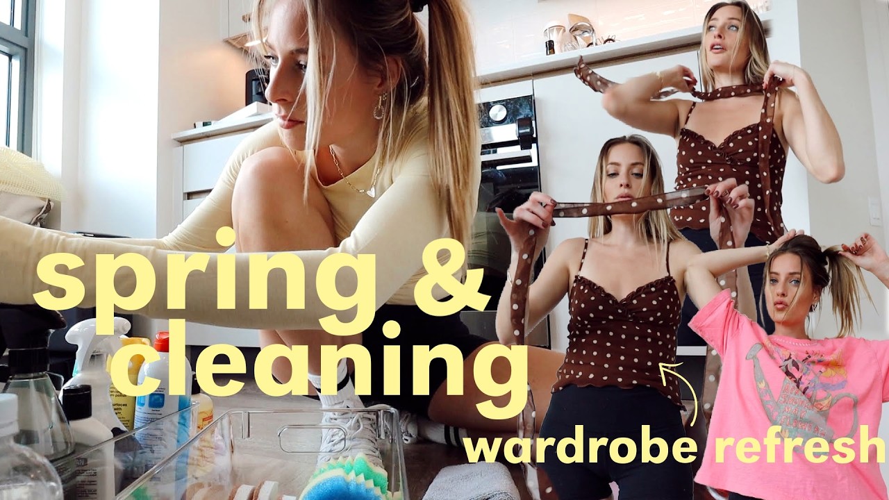 spring reset 🌸🌧️ a new wardrobe, deep cleaning and organizing my apartment!
