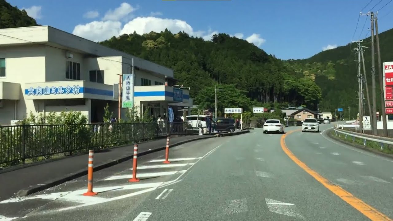 【三重県 大紀町】大内山ミルク村の駐車場が満車だったので１周してから駐めてみた！（車載動画／入庫～出庫）Parking lot Ouchiyama mirukumura Japan Taiki Mie