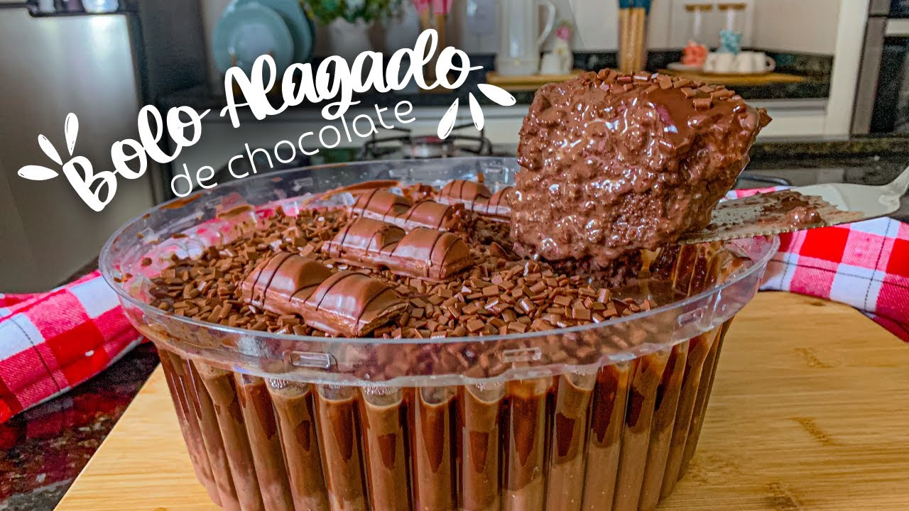 FIZ A MELHOR RECEITA DE BOLO ALAGADO DE CHOCOLATE! FICOU IRRESÍSTÍVEL!