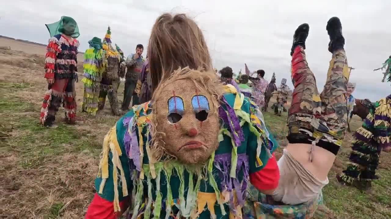 The town of Mamou celebrated its Courir de Mardi Gras on Fat Tuesday,