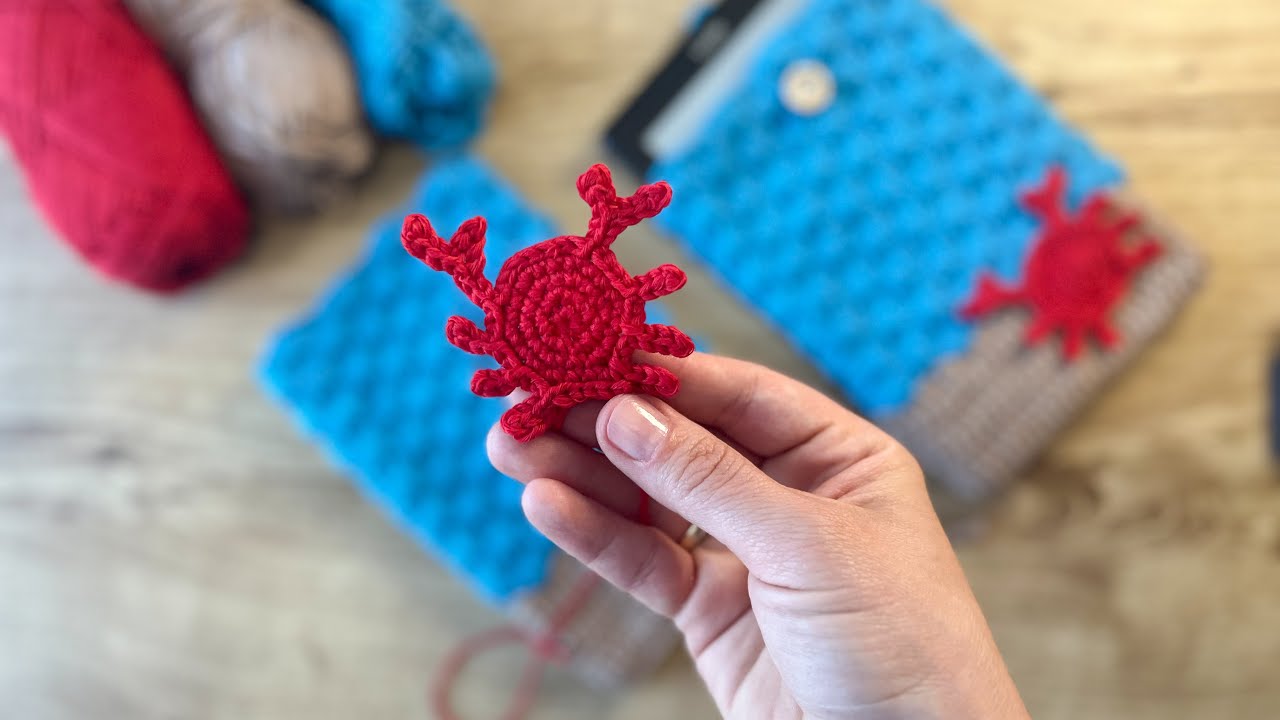 Step by Step Crochet Kindle/Tablet sleeve | Beautiful ocean themed pattern