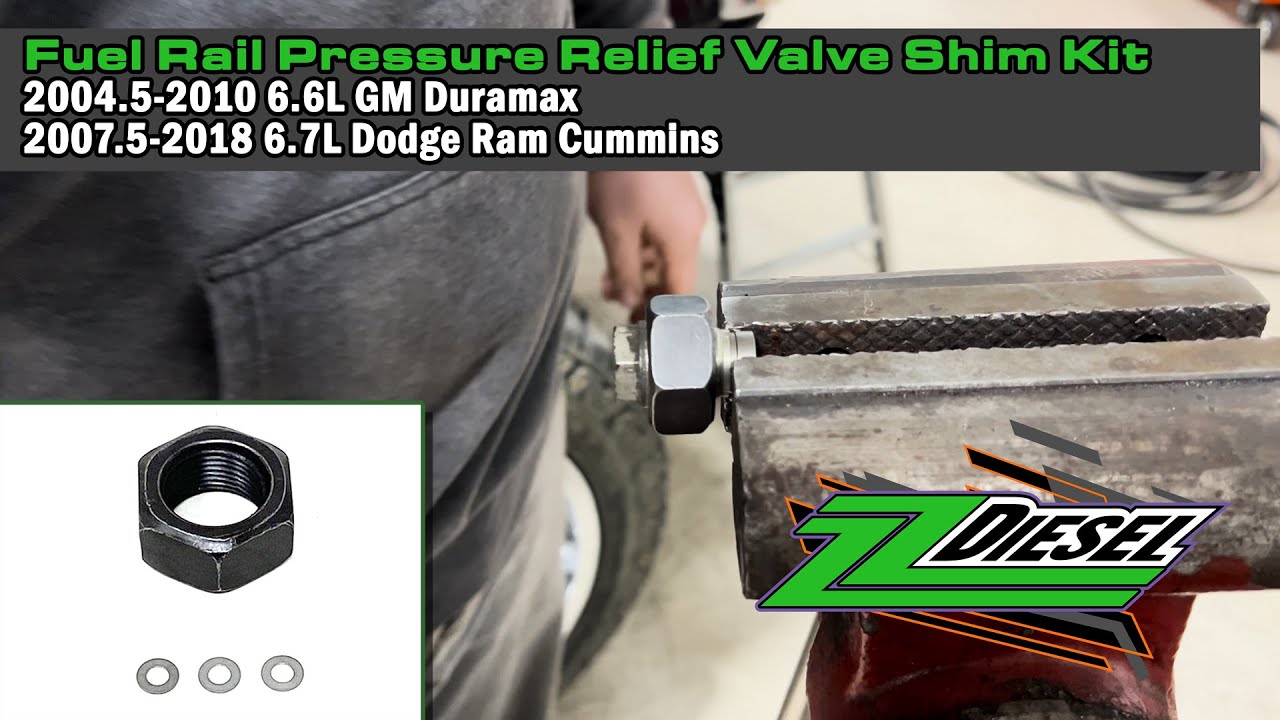 Fuel Rail Pressure Relief Valve Shim Kit, Duramax & Cummins Diesel