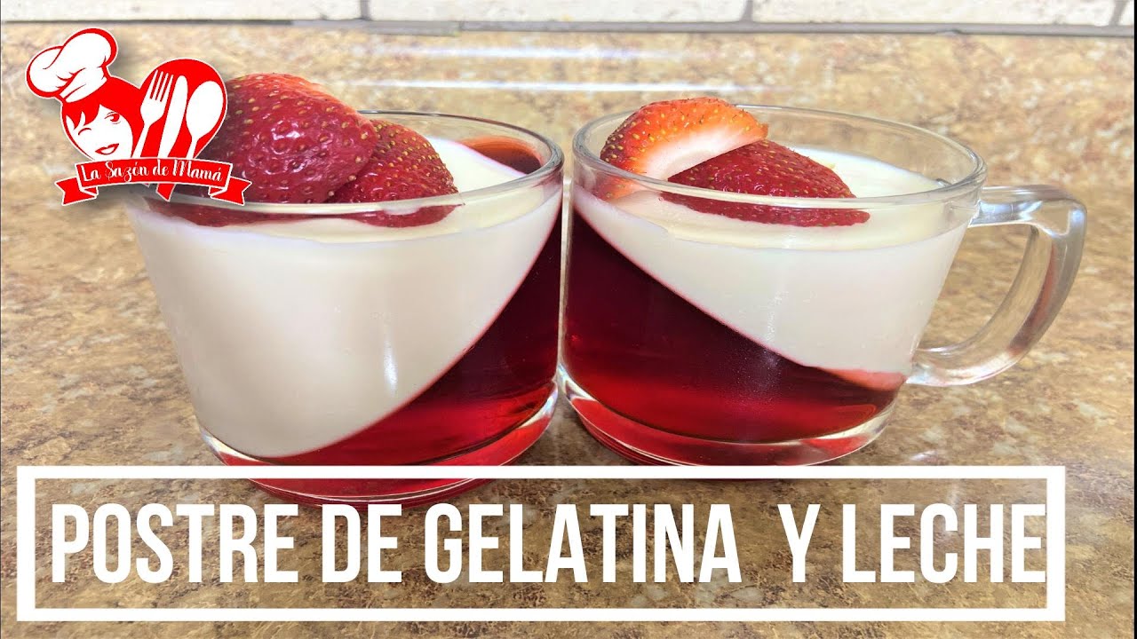 POSTRE DE GELATINA Y LECHE RECETA FACIL Y RAPIDA.