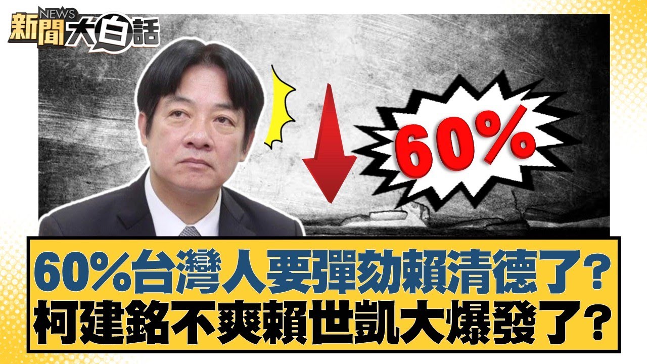 60%台灣人要彈劾賴清德了？柯建銘不爽賴世凱大爆發了？【#新聞大白話】20251222-3｜#王鴻薇 #羅旺哲 #陳琬惠