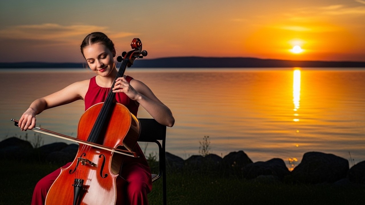 🎻🎹 Виолончель и фортепиано снежной ночью – ностальгическая музыка для сна и снятия стресса