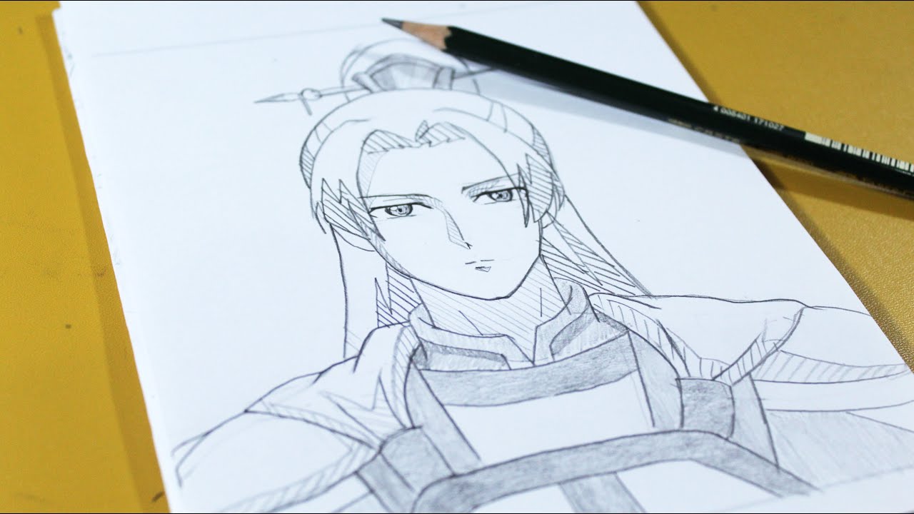 How to Draw Jinshi from Apothecary Diaries Step by Step – Simple Anime Sketch for Beginners