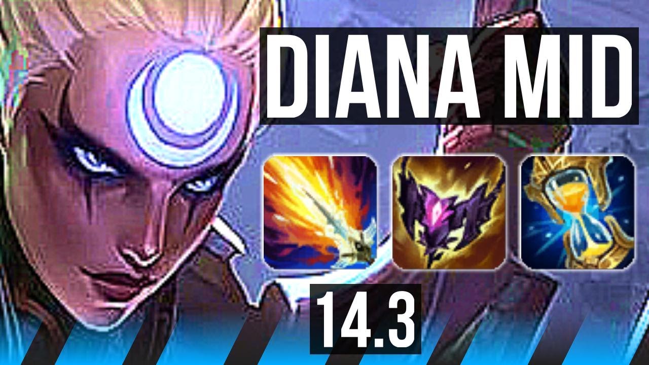 DIANA vs YONE (MID) | Rank 11 Diana | NA Grandmaster | 14.3