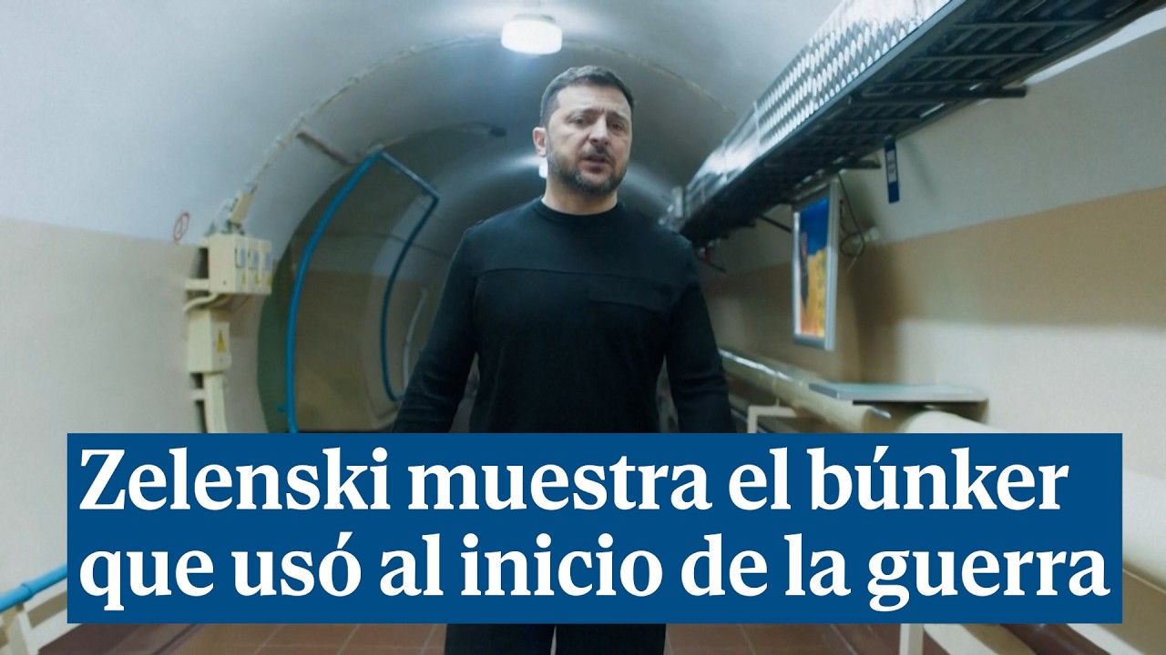 Zelenski muestra el búnker que usó cuando comenzó la guerra con Rusia